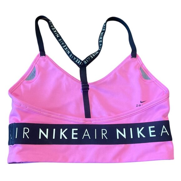 NIKE AIR INDY LOGO WOMEN DRI-FIT TRAINING BRA PINK SZ XS #CV7123-NWT - Picture 2 of 5